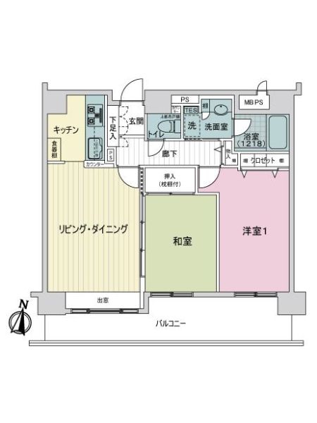 ライオンズヴィアーレ大通第２間取り図