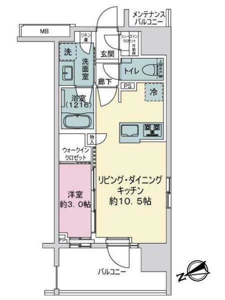 ルフォン上野公園ザ・レジデンス間取り図