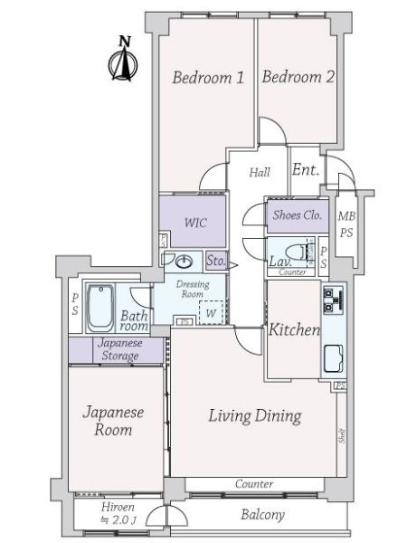 ドミール南１６条間取り図