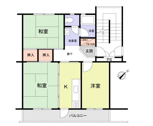 高根パールハイツA棟間取り図