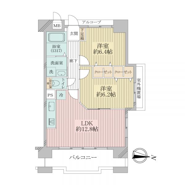 グローバル伊丹駅前間取り図