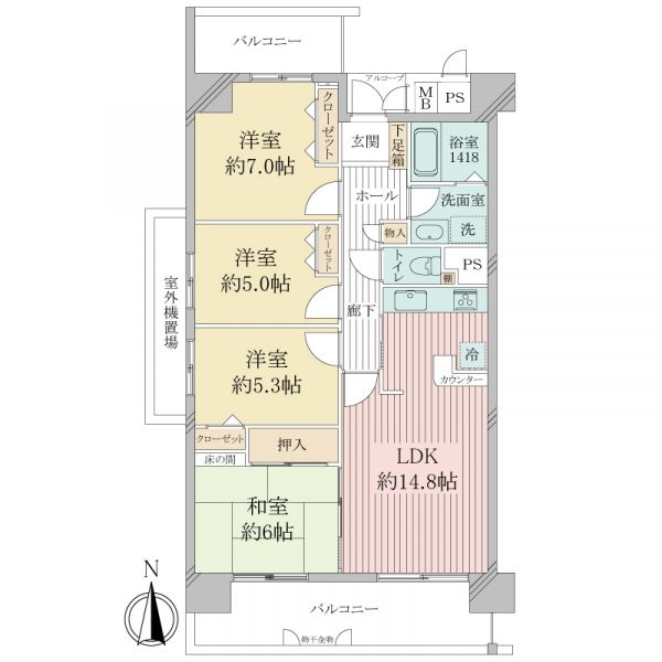 西宮マリナパークシティ・桜のまち３番館間取り図