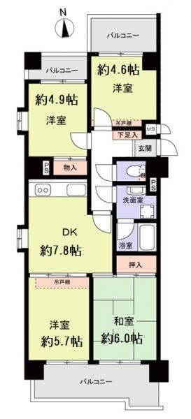 ライオンズマンション千代田橋間取り図