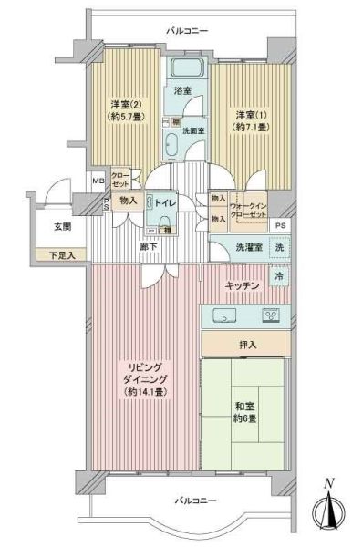 ガーデンハイツ小平２番館間取り図