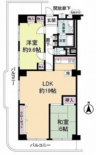 日商岩井香里ケ丘マンション間取り図