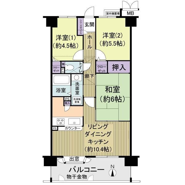 クレオ塚口町間取り図