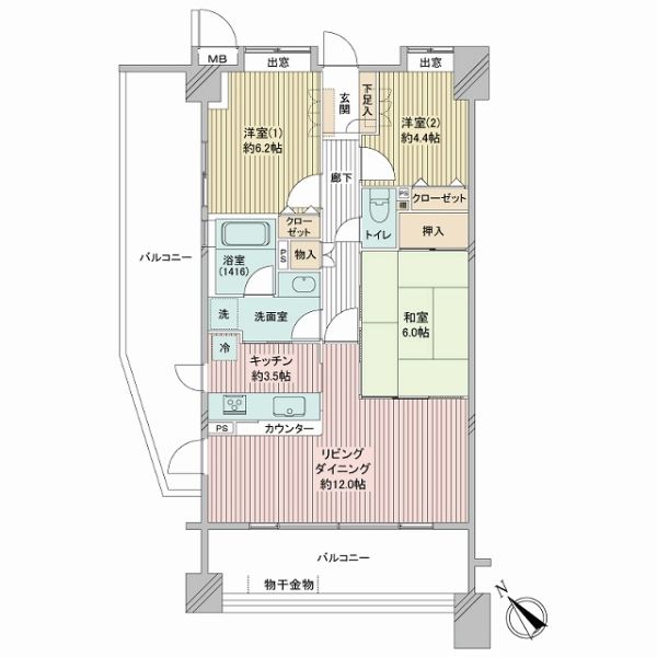 コスモ読売ランドエクセルコート間取り図