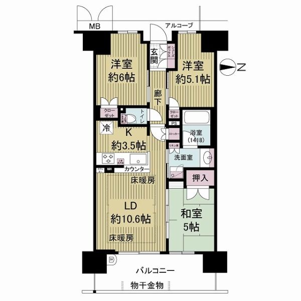 ブランズシティ上新庄間取り図