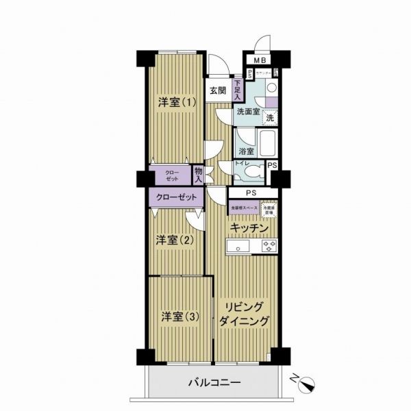 東十条サンハイツ　Ｃ棟間取り図