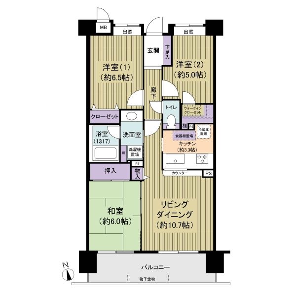 コスモ江戸川中央グレイスフォルム間取り図