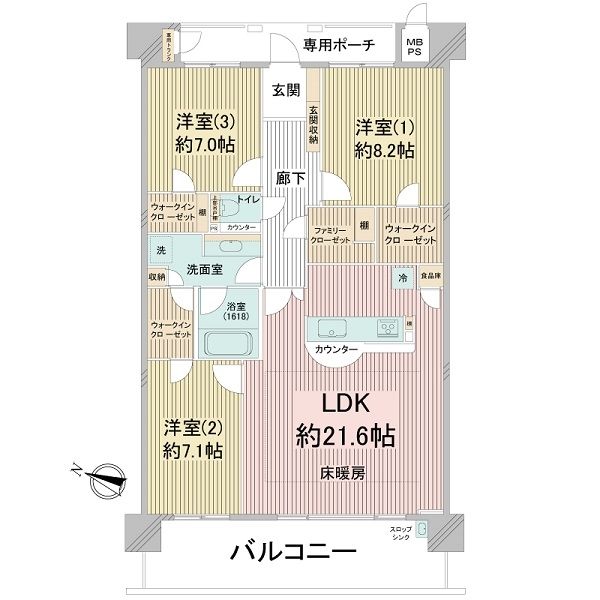 ライオンズガーデン御影間取り図