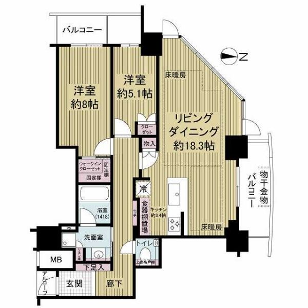 大阪ひびきの街　ザ・サンクタスタワー間取り図