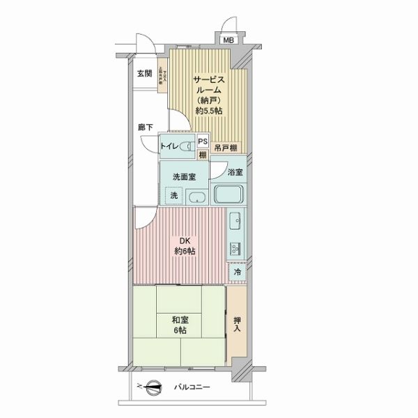 ライオンズマンション南林間第５間取り図