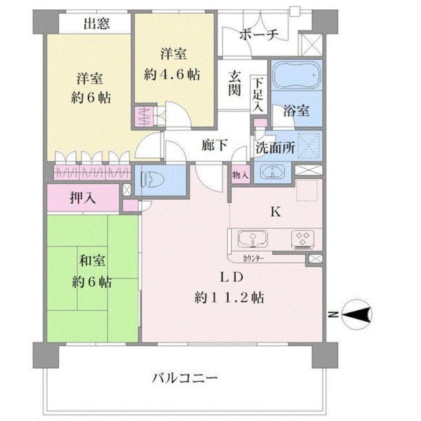 ナイスビューリヨン横濱鶴見間取り図