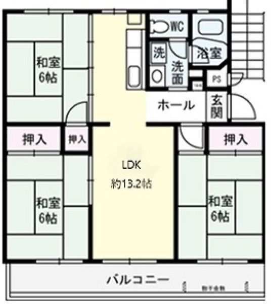 ライオンズマンションみのおH棟間取り図