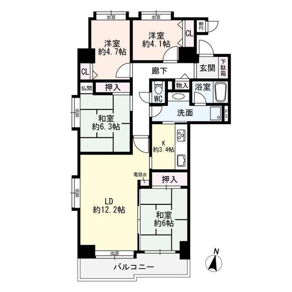 住友北弐参条シティハウス間取り図