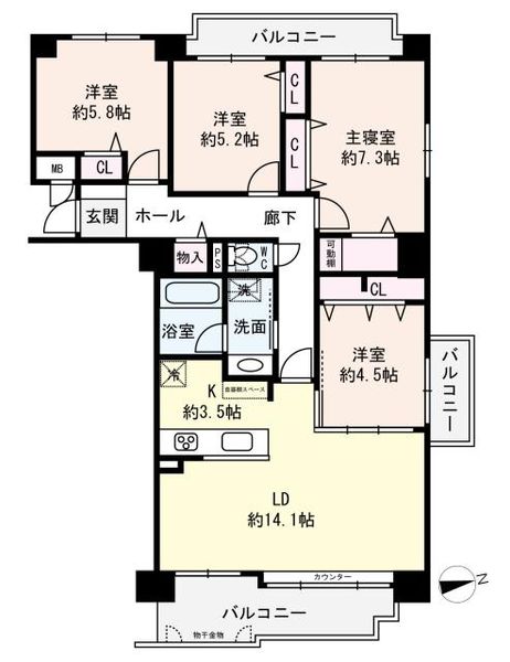 ロイヤルコートさっぽろシティファーストコート間取り図