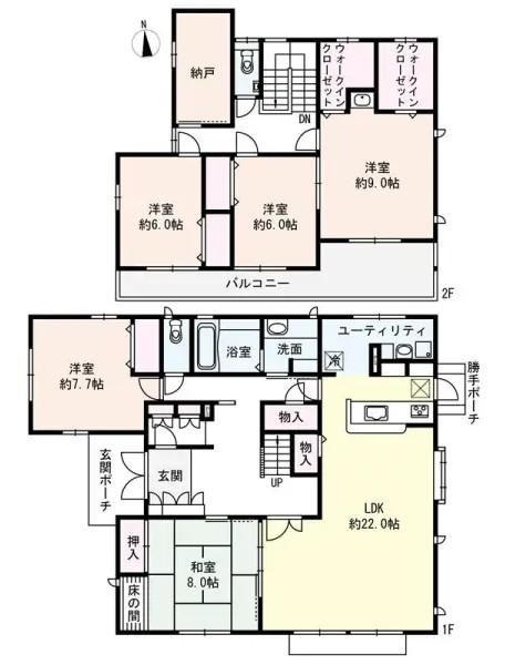 福岡県大野城市 月の浦３丁目間取り図
