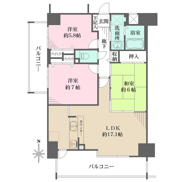 藤和シティホームズ一条戻橋間取り図