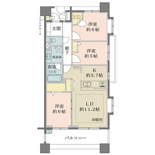 藤和シティホームズ南藤沢リーセントレーベル間取り図