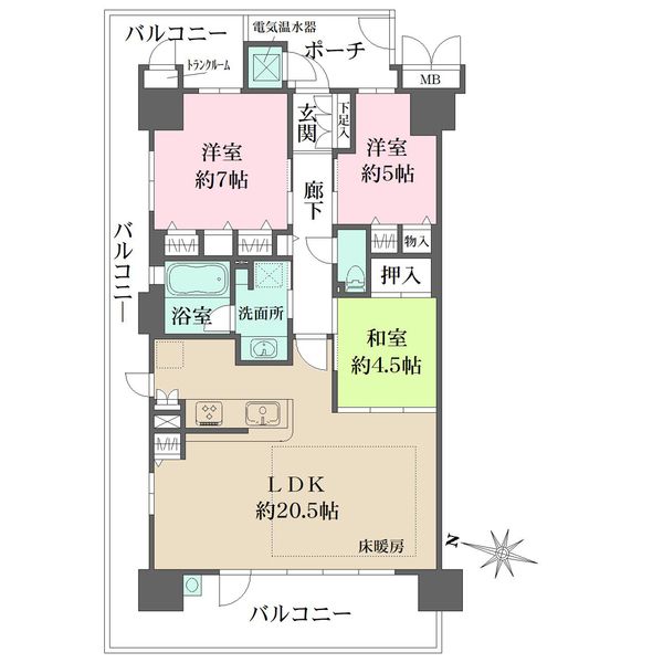 ルイシャトレ神戸ポートアイランド間取り図
