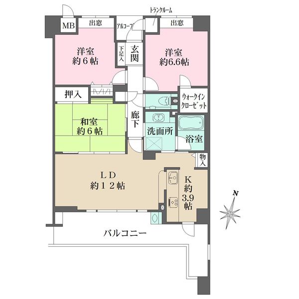 ファミールグラン六甲赤松町間取り図