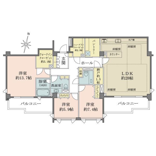 代々木公園パーク・マンション間取り図
