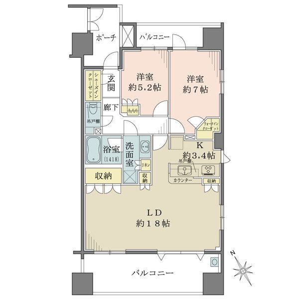 リアナシーコースト葛西間取り図