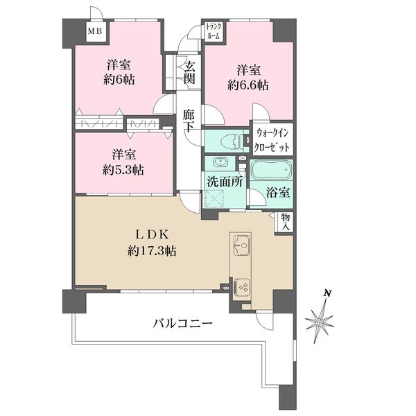 ファミールグラン六甲赤松町間取り図