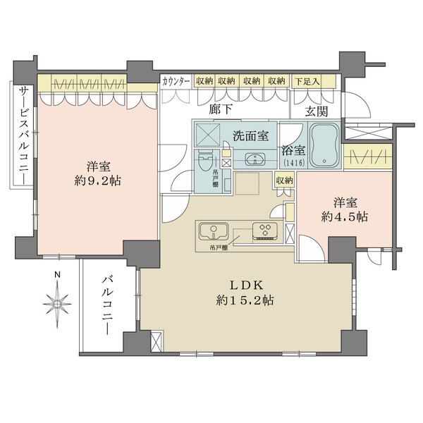 クレヴィア御所西間取り図