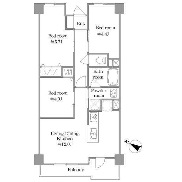 クリオ上大岡２壱番館間取り図